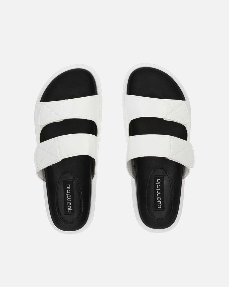 NUHA - sandali bianchi con chiusure in velcro