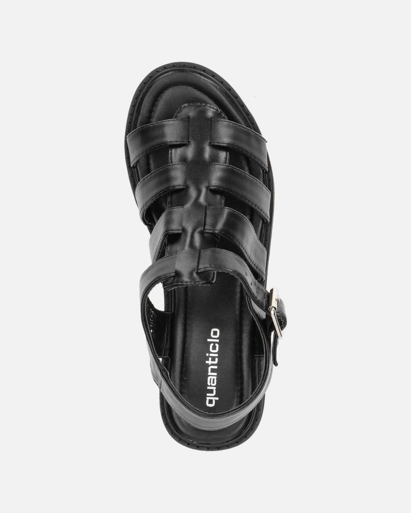 SHERLIE - sandali platform in nero