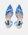 CONSUELO - tacchi in perspex blu con decorazioni in punta