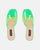 FIAMMA - sandalo con tacco in perspex verde con suola beige