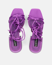 LORINA - sandali con tacco e platform in lycra viola