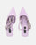 DORIS - scarpe con tacco il lycra viola e gemme sul cinturino