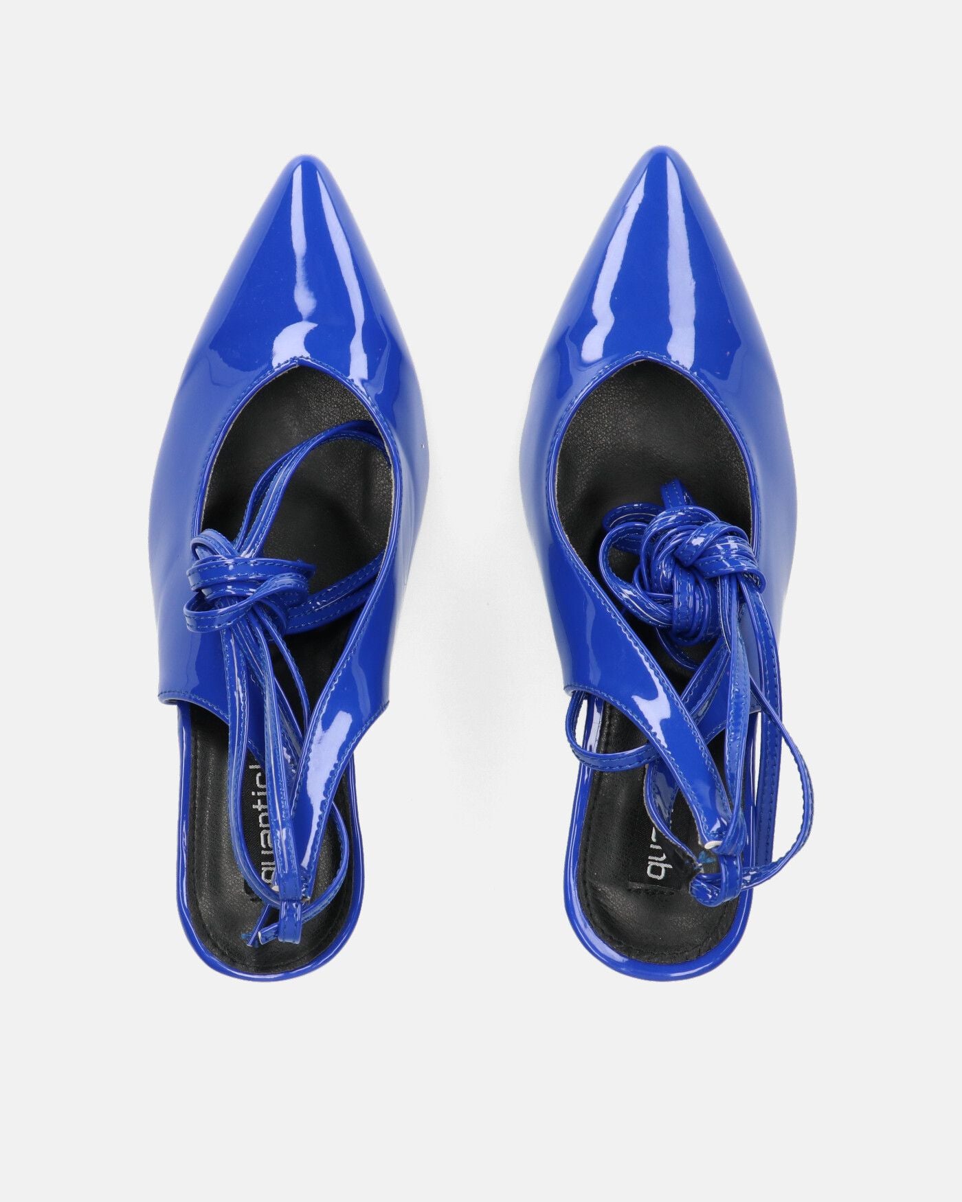 ADENIKE - décolleté con lacci in glassy blu