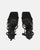 SAMOA - sandali in lycra nero con tacco alto e lacci