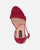 SELENE - sandalo con tacco in camoscio rosso