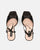 MARZIA - scarpe con tacco squadrato in lycra nero con cinturino