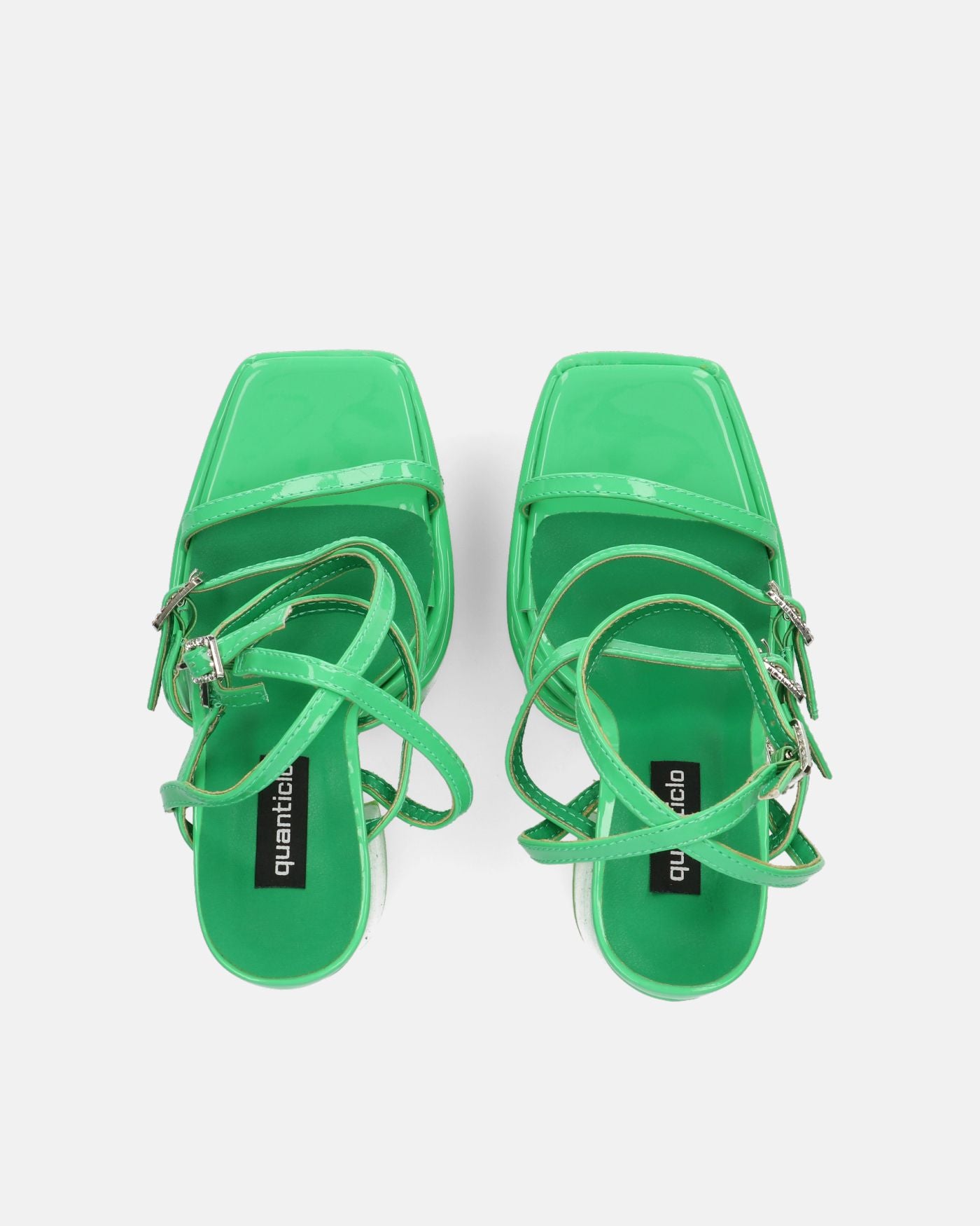 TEXA - sandali con cinturino e tacco alto in verde