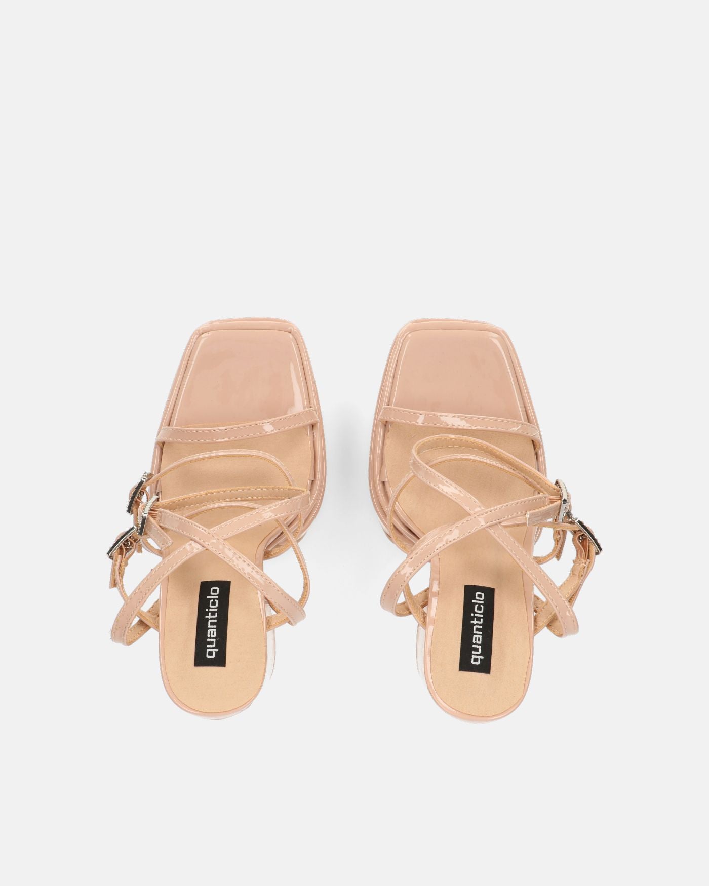 TEXA - sandali con cinturino e tacco alto in beige