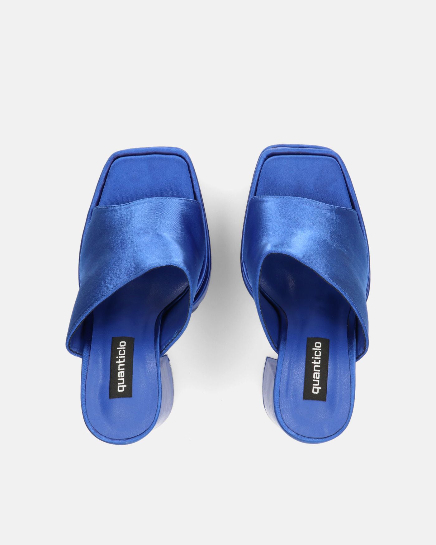 PHILOMENA - sandali platform con tacco alto in lycra blu