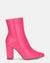 OLIVIA - stivaletti con cerniera in PU fucsia