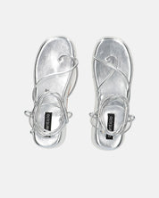 COHILA - sandali platform in glassy argento