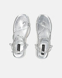 COHILA - sandali platform in glassy argento