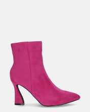 SMILLA - stivaletti in camoscio fucsia con cerniera