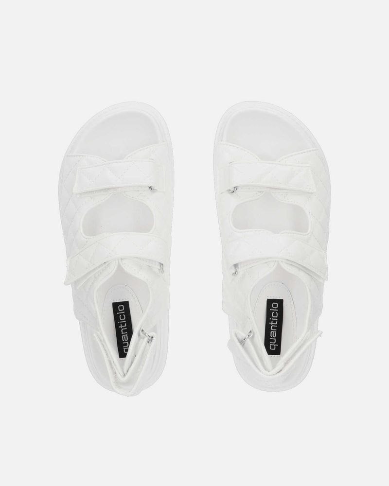 ALIZEE - sandali in ecopelle bianca con effetto padded