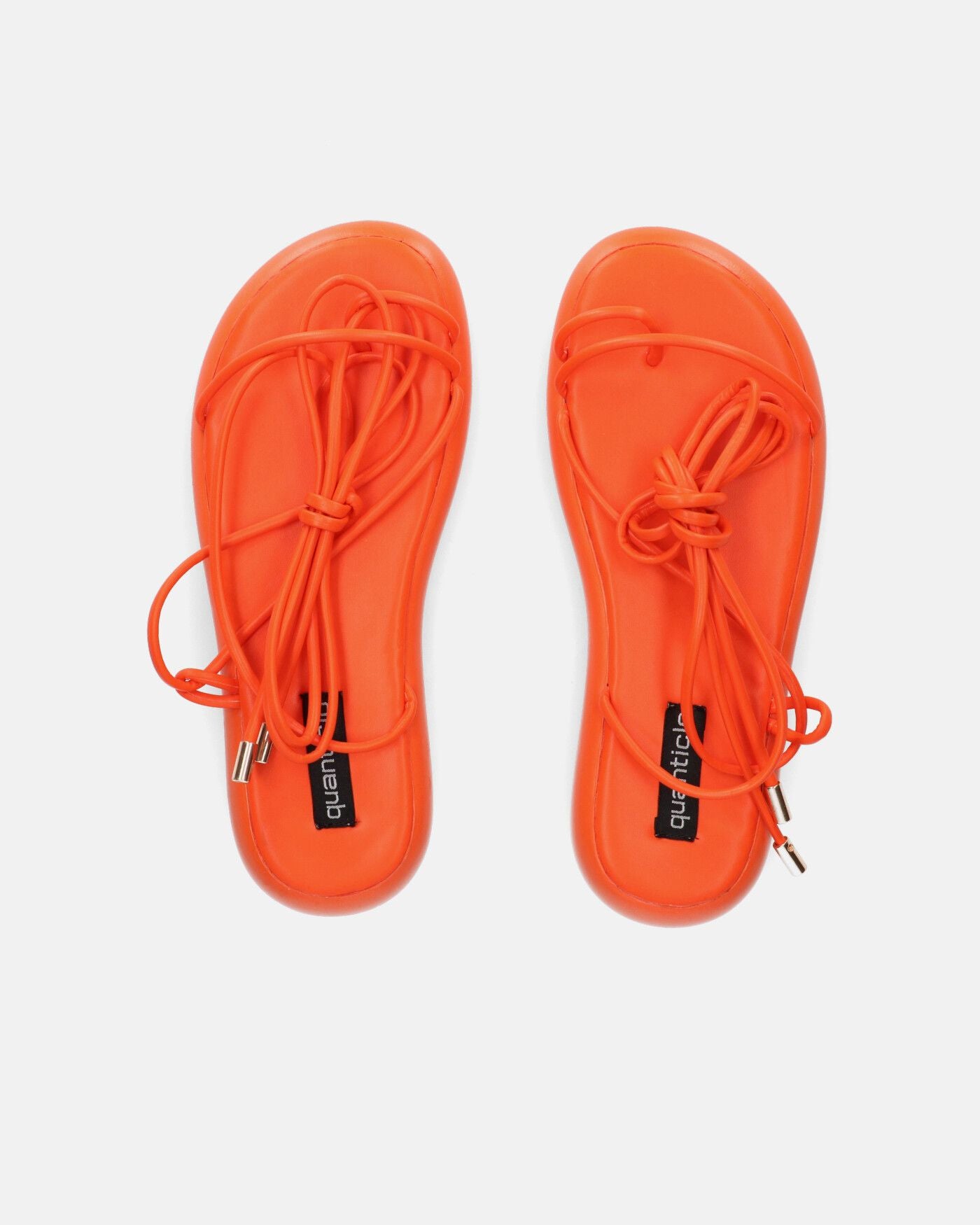 LACEY - sandali infradito bassi arancione con lacci