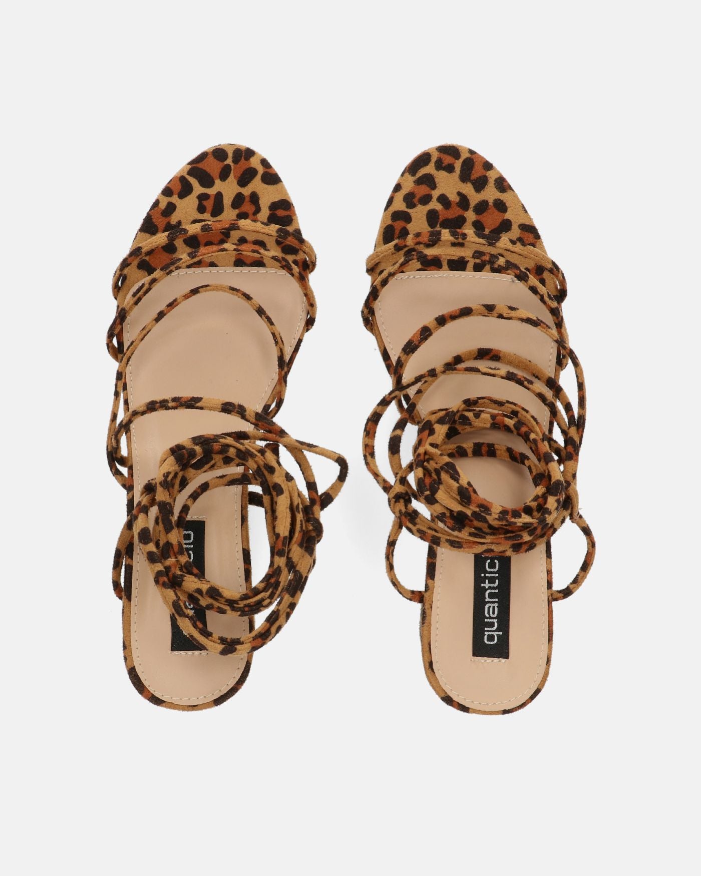 TALIA - sandali con tacco in camoscio leopardato