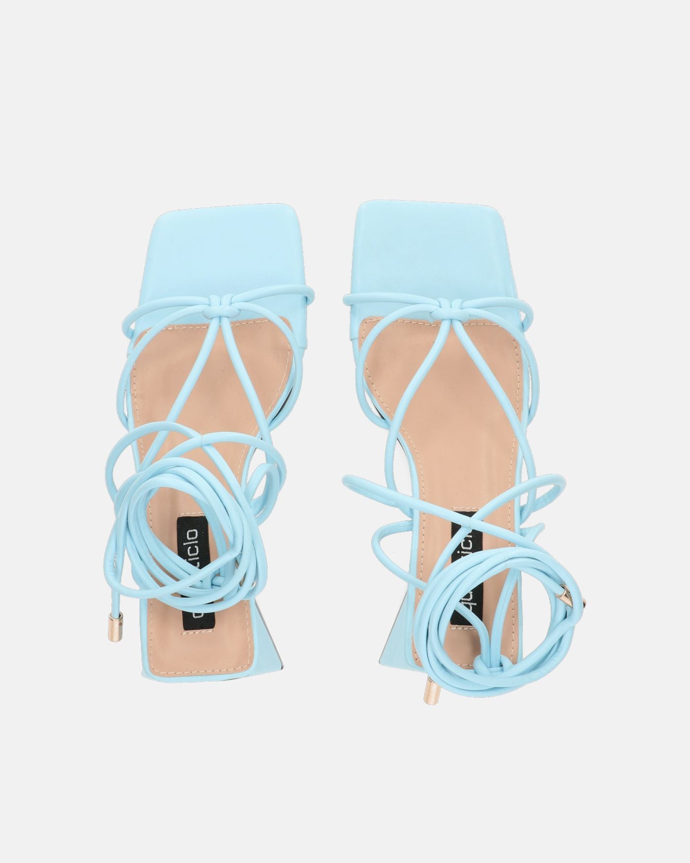 MELISA - sandali con lacci in ecopelle blu
