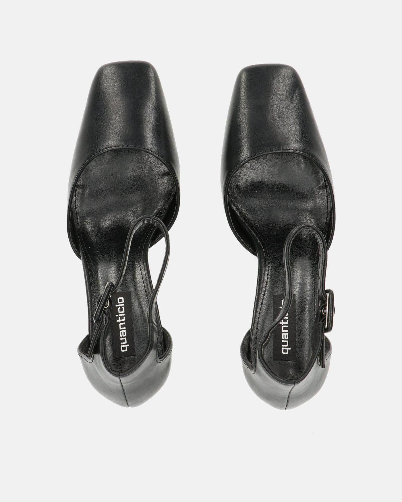 POLINA - scarpe nere con tacco e cinturino