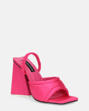 EMMI - sandali con tacco rosa con elastico