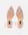 KENAN - scarpe in perspex rosa con decorazione di gemme in punta