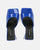 MILEY - sandali in glassy blu con tacco squadrato