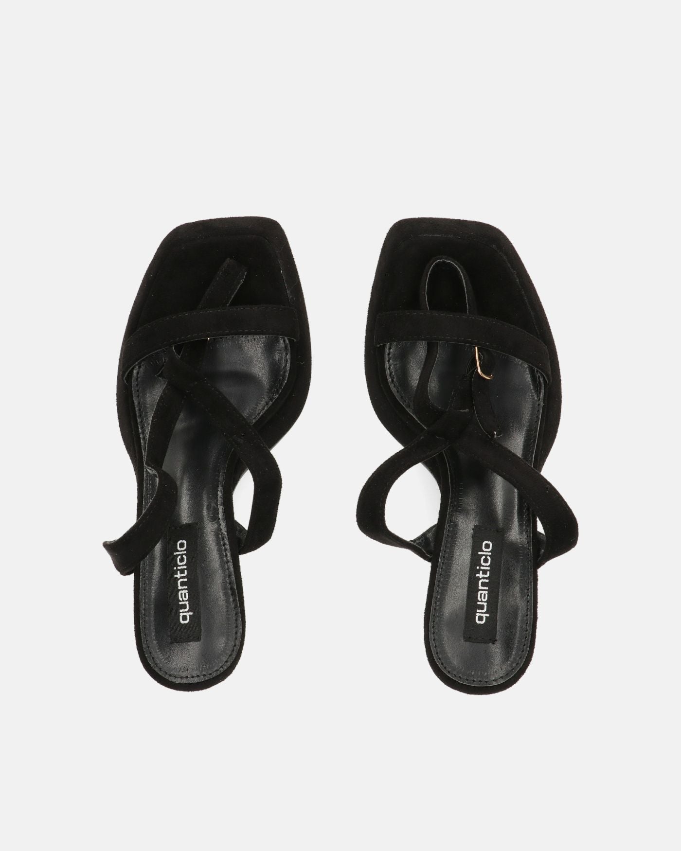 INDIA - sandali con tacco in camoscio nero