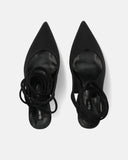 DOROTY - tacchi a spillo in lycra nero con lacci