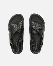 MICH - sandali neri con ecopelle padded