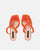 INDIA - sandali con tacco in camoscio arancio con suola beige