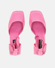 VIDA - scarpe con tacco squadrato in satin rosa