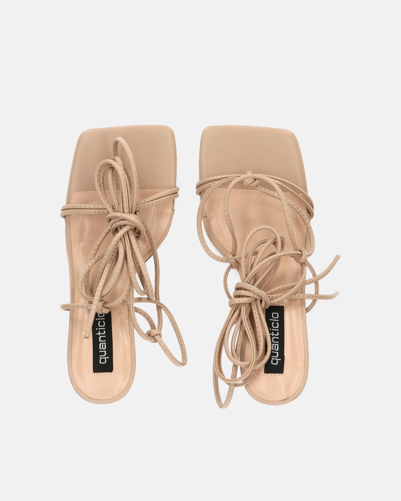 DOLLY - tacco a spillo beige con lacci