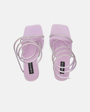NORA - tacchi alti con spirale viola con gemme