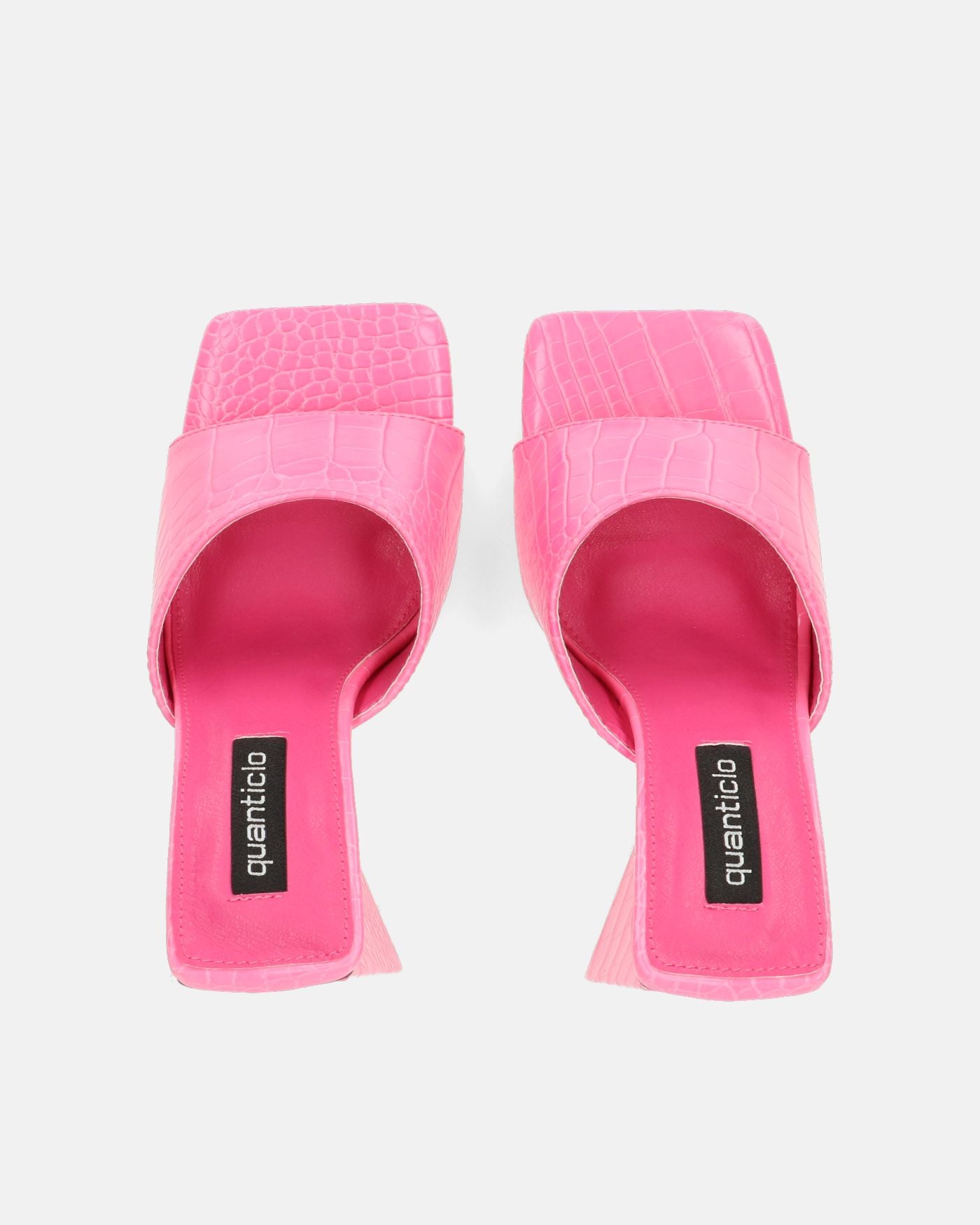 BUKET - sandali con tacco in rosa coccodrillo