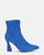 SMILLA - stivaletti in camoscio blu con cerniera