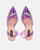 CONSUELO - tacchi in perspex viola con decorazioni in punta