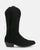 JADYN - stivaletto texano in camoscio nero con frangette