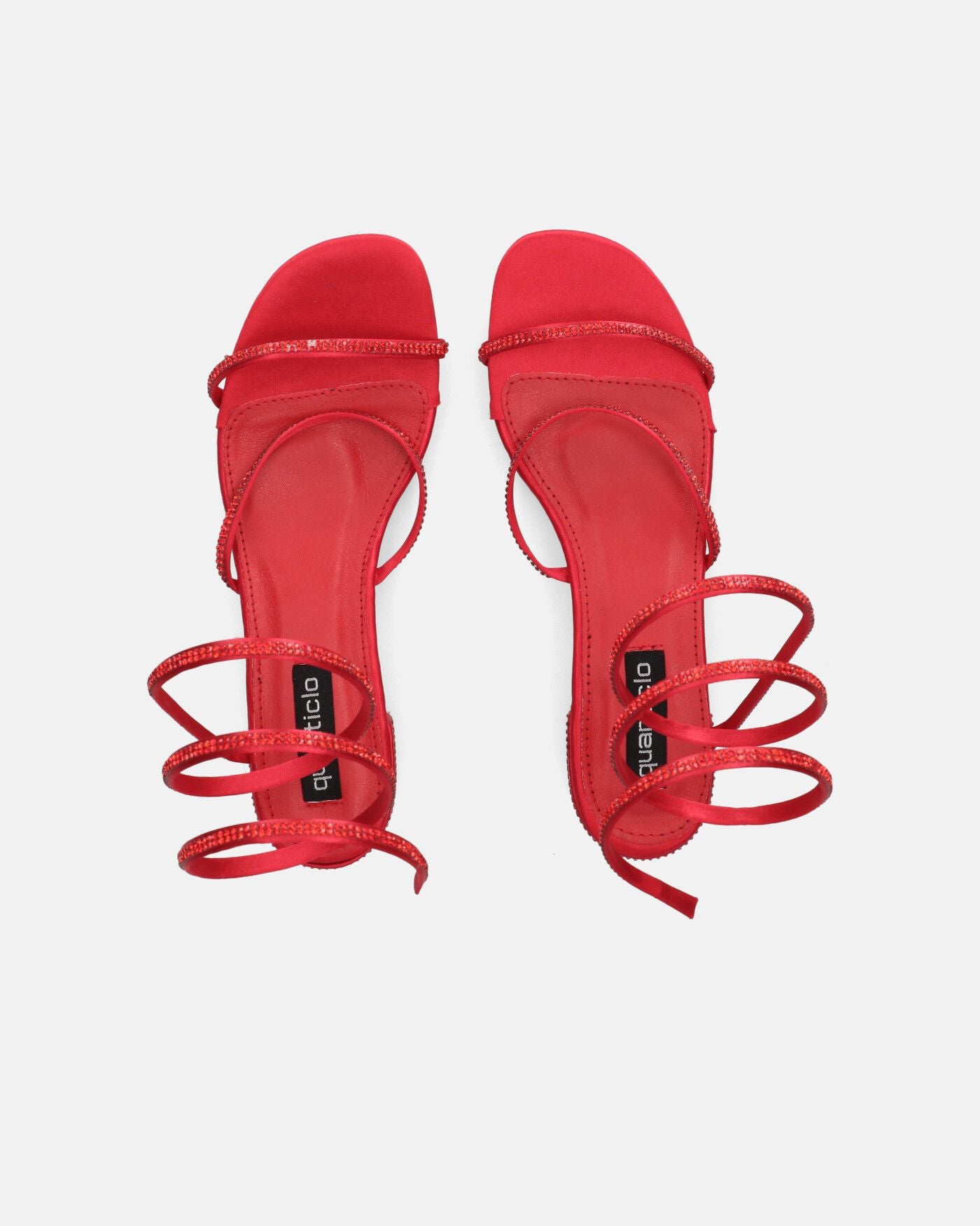 NATALIYA - sandali bassi rossi con spirale