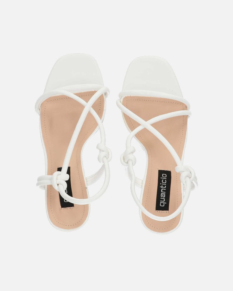 RAFA - sandali con tacco in pu bianco