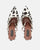 PERAL - scarpa con tacco in leopardato bianconero con gemme