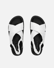 MICH - sandales blanches avec simili cuir rembourré