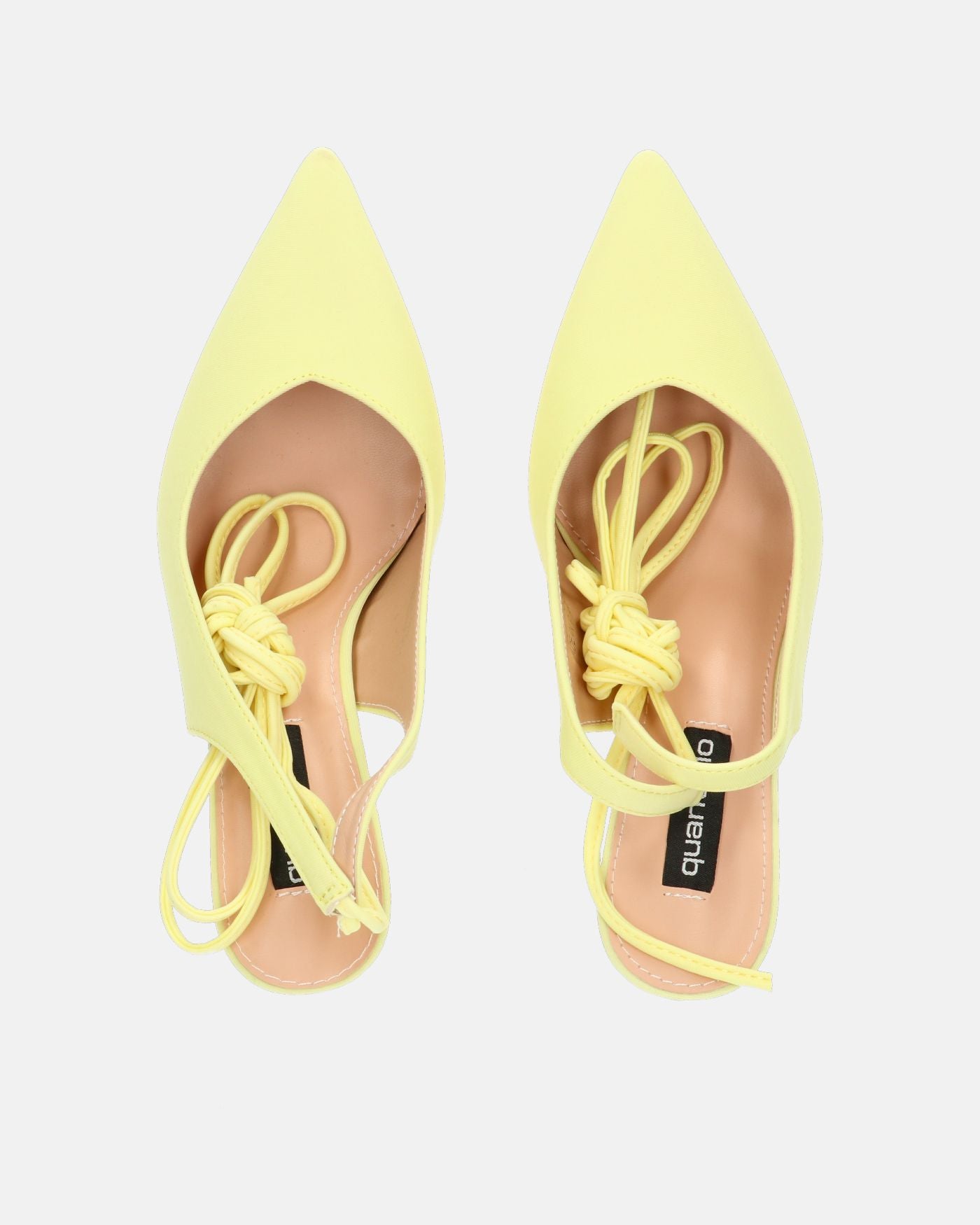 IOLE - escarpins talons aiguille lycra jaune