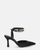 DORIS - scarpe con tacco il lycra nero e gemme sul cinturino