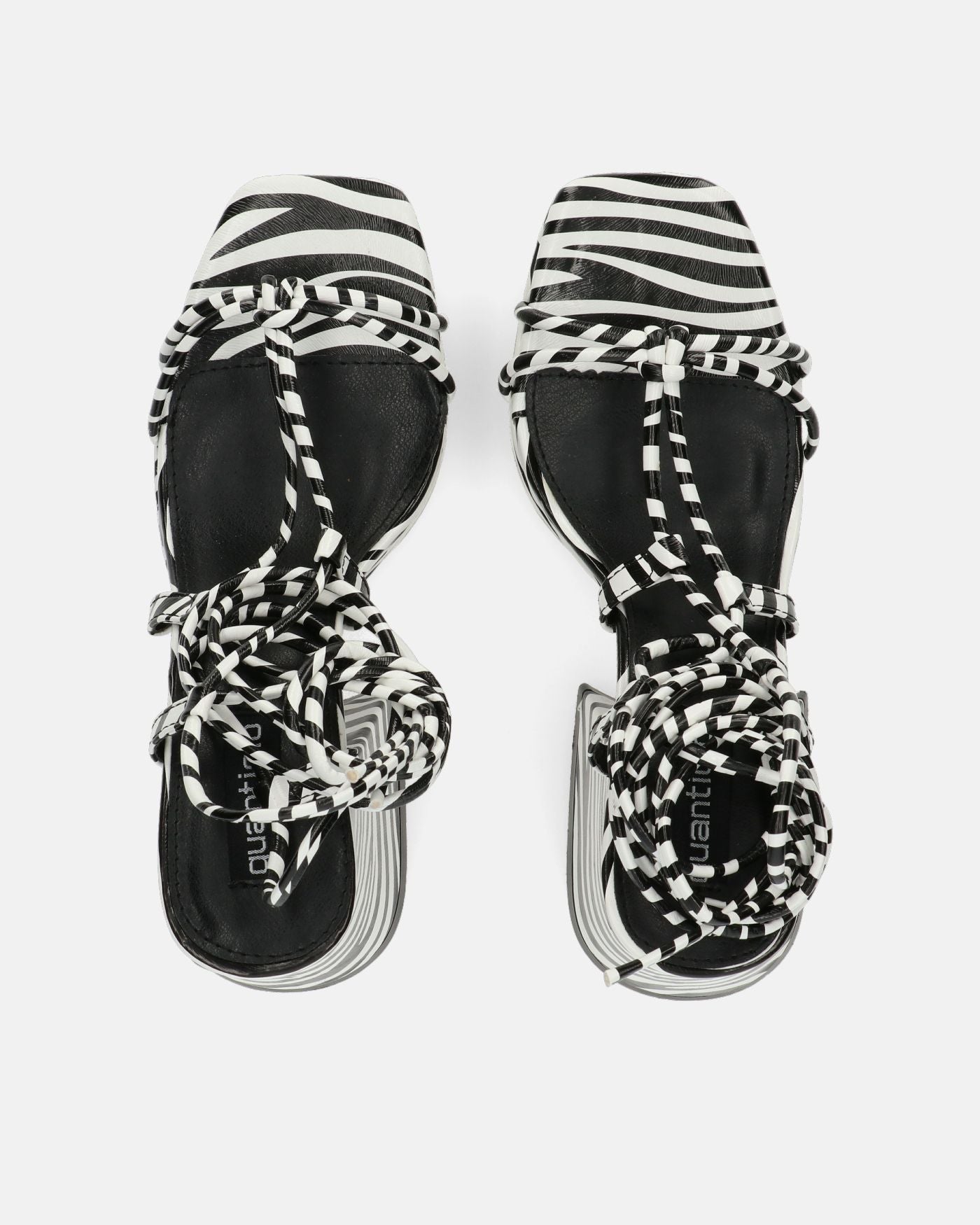 LORINA - sandali con tacco e platform zebrati