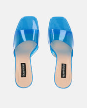 FIAMMA - sandale à talon en plexiglas bleu avec semelle en PU