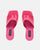 MARGHERITA - sandali con zeppa in glassy fucsia a trama coccodrillo