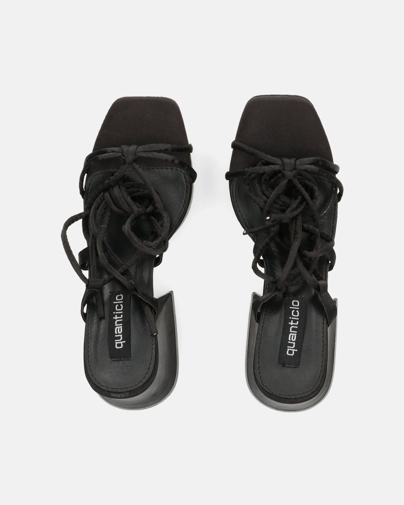 LORINA - sandali con tacco e platform in lycra nero