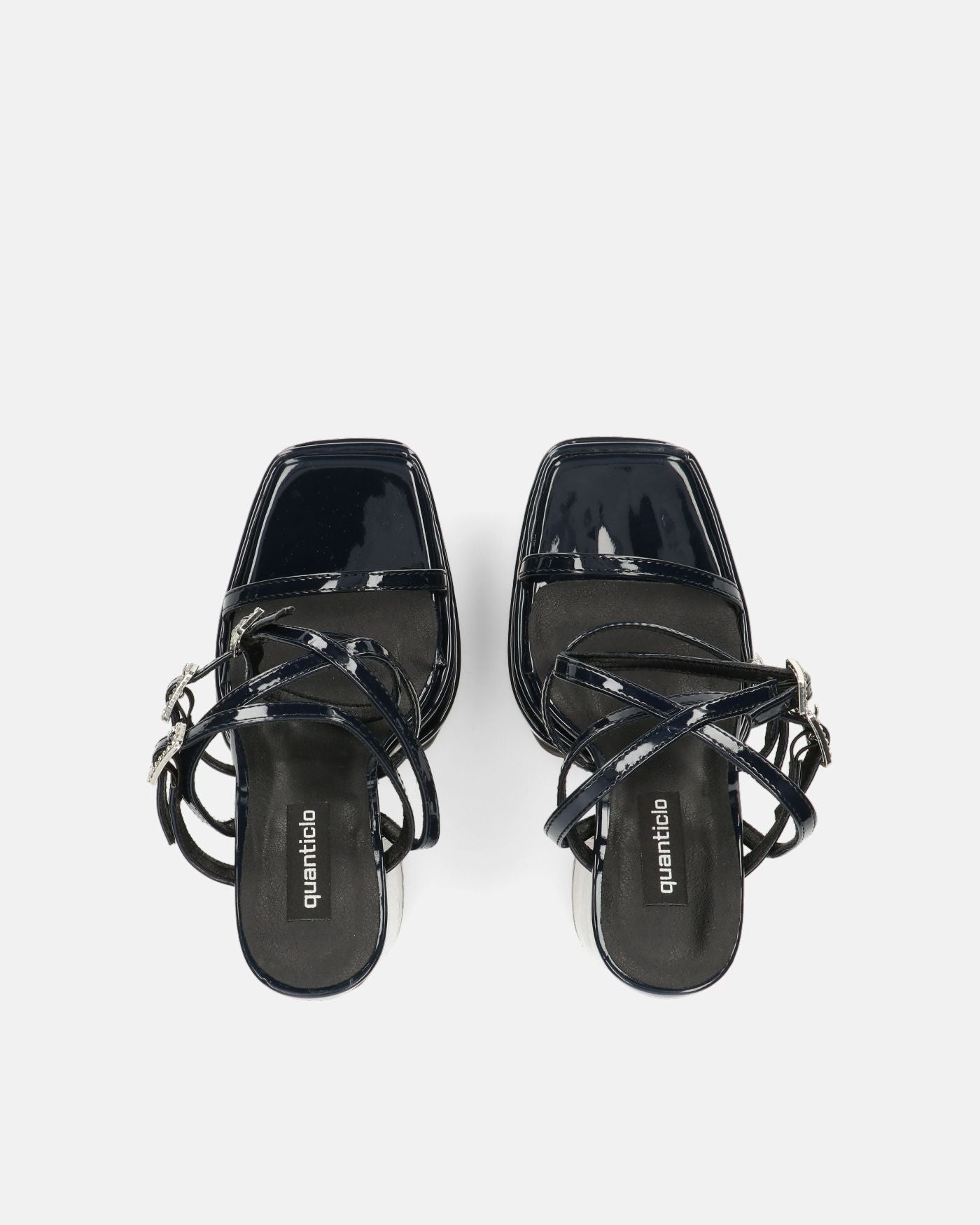 TEXA - sandali con cinturino e tacco alto in blu nero