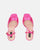 MARZIA - scarpe con tacco squadrato in lycra fucsia con cinturino