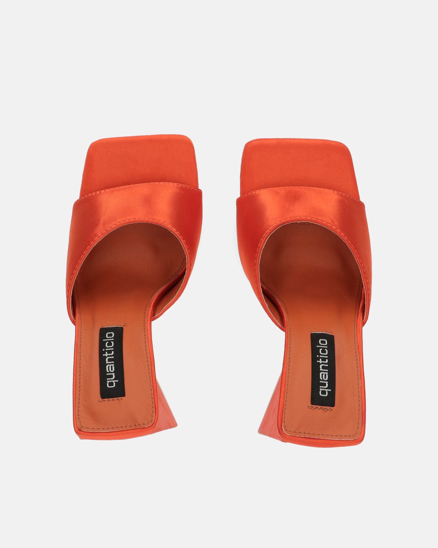 KAMELYA - escarpins talon carré lycra orange