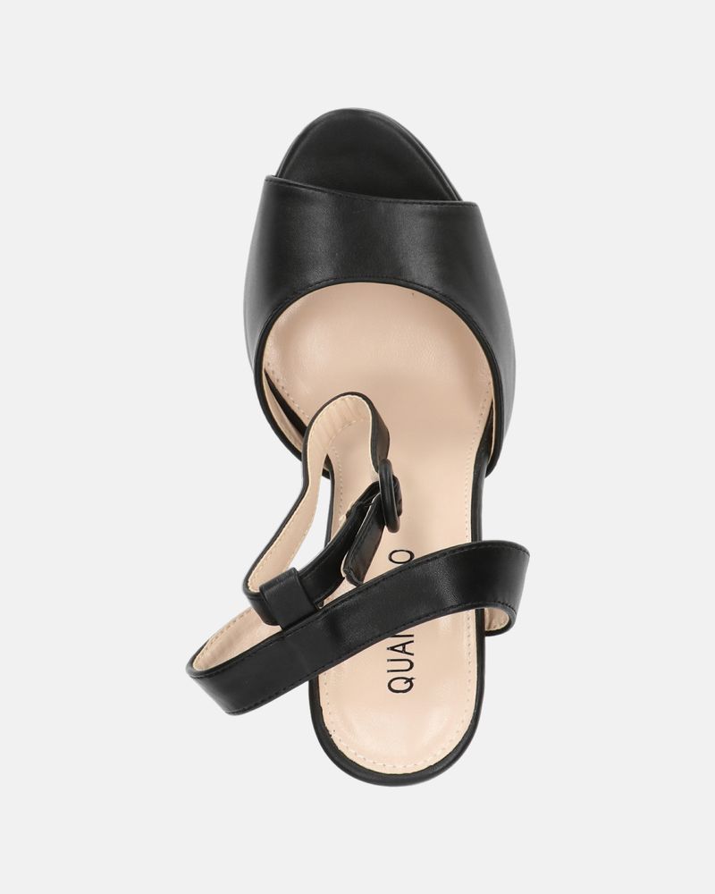 KAJSA - sandalo platform con tacco nero